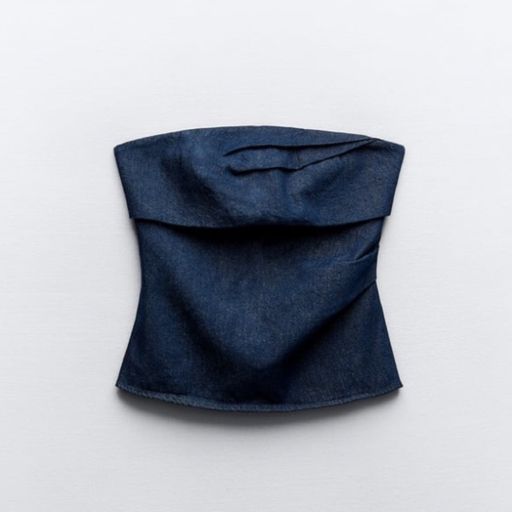Zara Strapless Denim Top